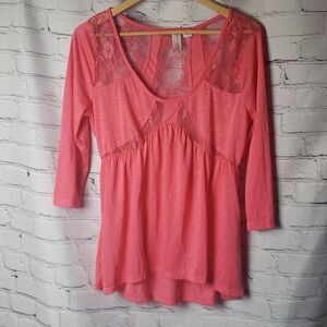 NWT Romantic Rebel Pink Top